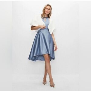 Elegant Blue Satin Dress